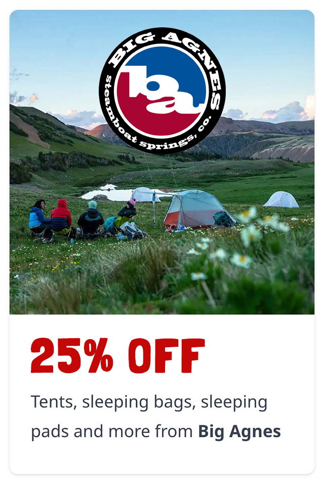 Save 25% on Big Agnes