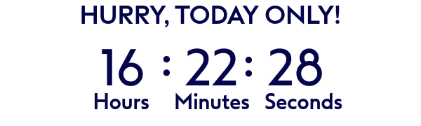 Hurry, today only!