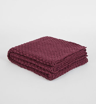 Chunky cotton knit throw