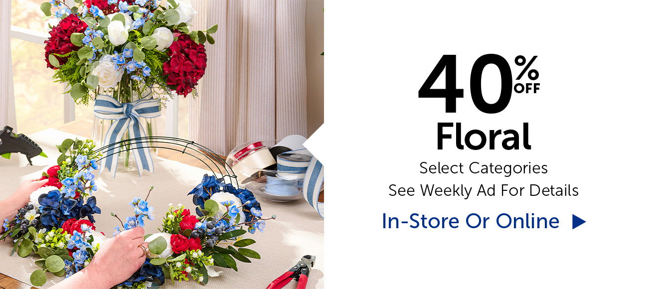 40% Off Floral - Select Categories