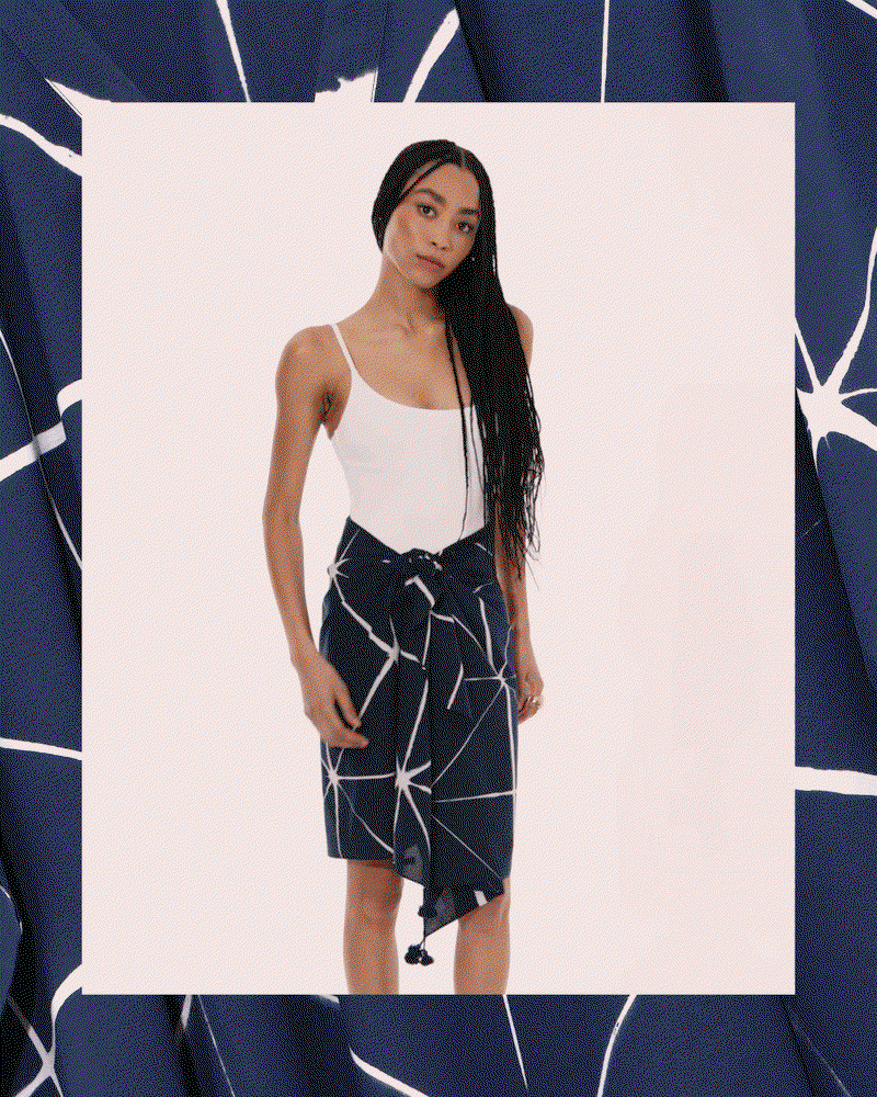 Shibori Sarong And Bag