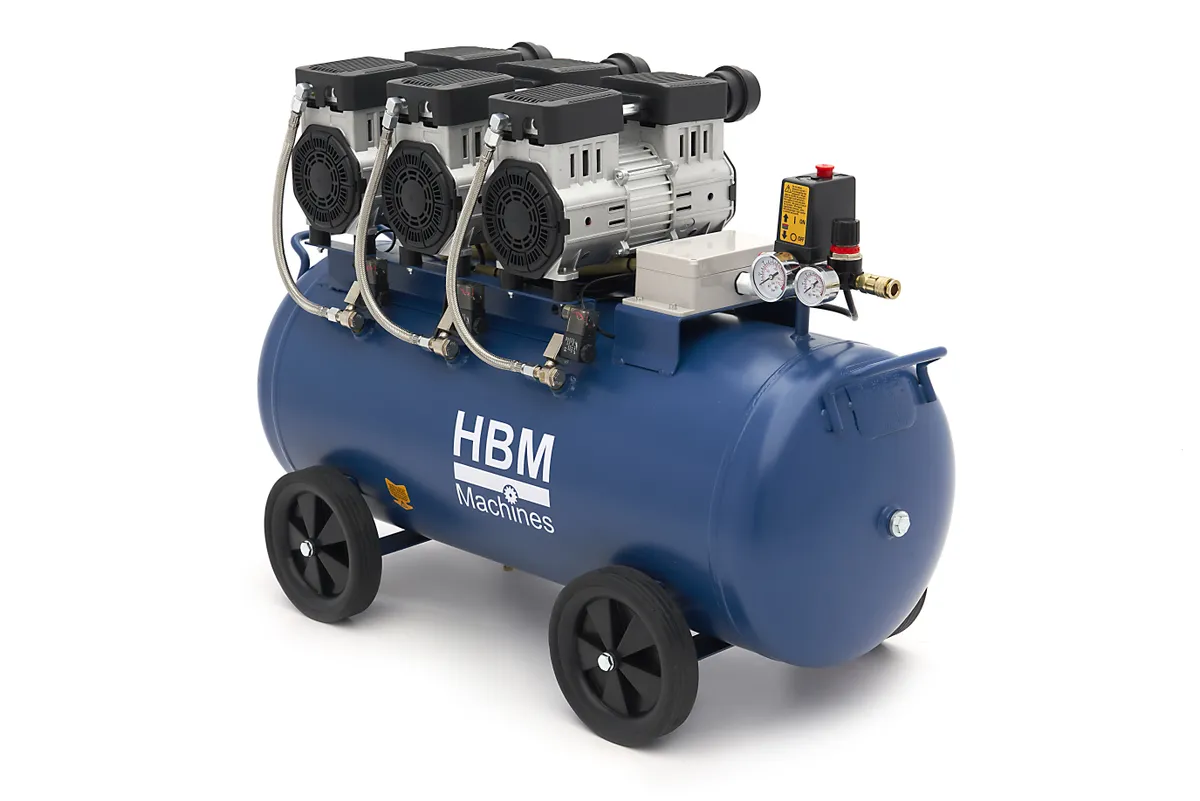 HBM olievrije stille compressor, 90 liter