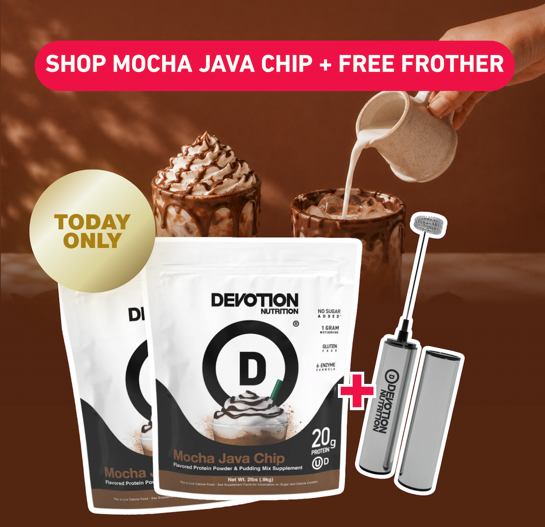 Mocha Java Chio Protein Powder, 2lb & Frother