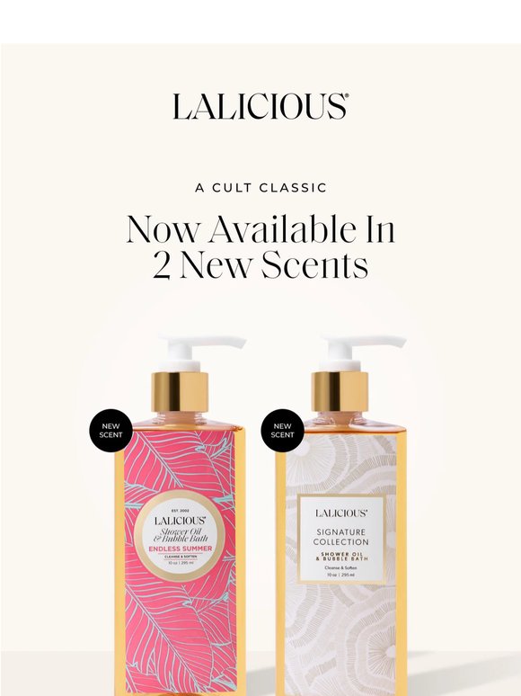 NEW: Shower Oil & Bubble Bath in 2 new scents