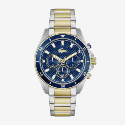 Lacoste Mainsail Men's Blue Dial Two Tone Stainless Steel Bracelet Watch