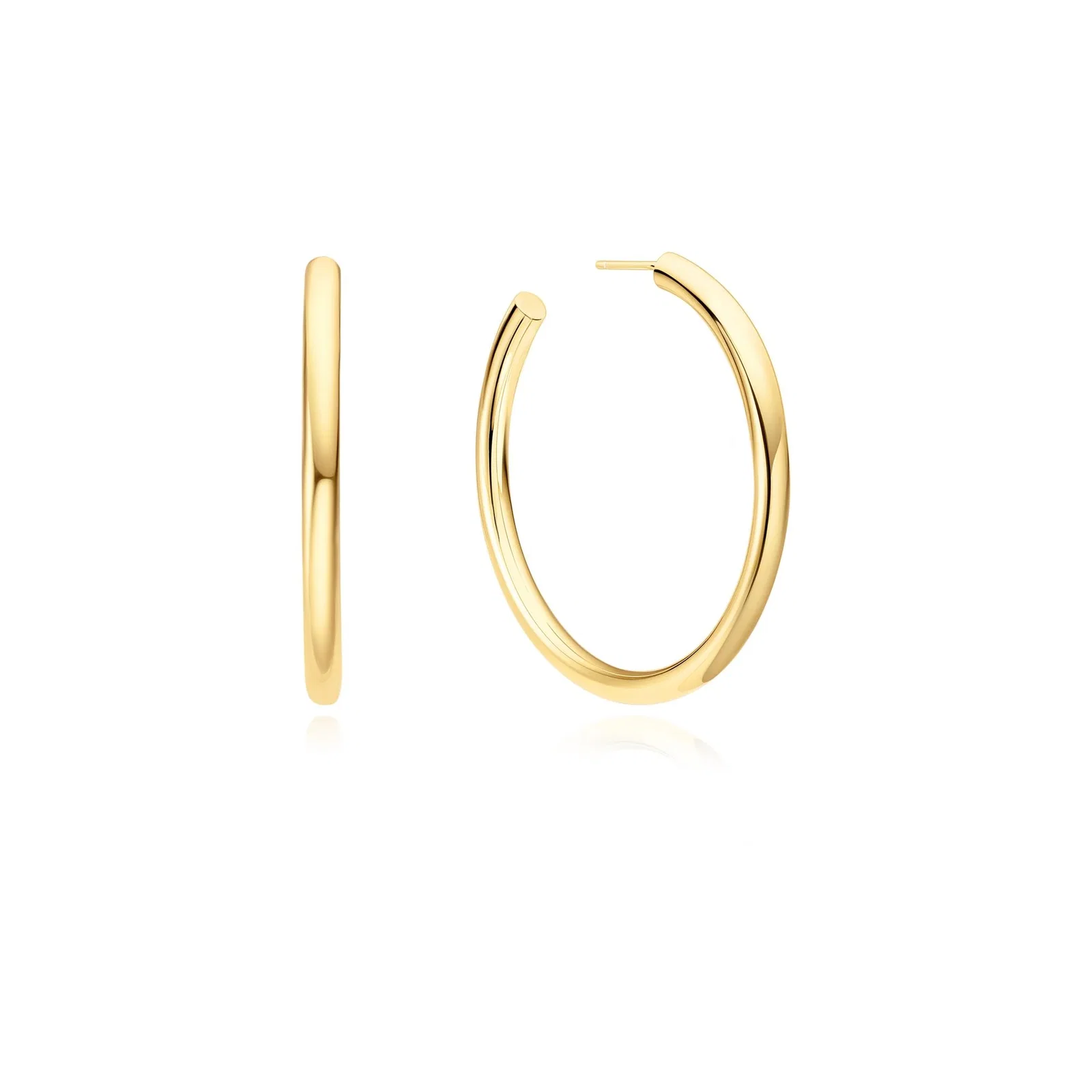 Image of Gold Classic Tube Oversized Hoop Earrings