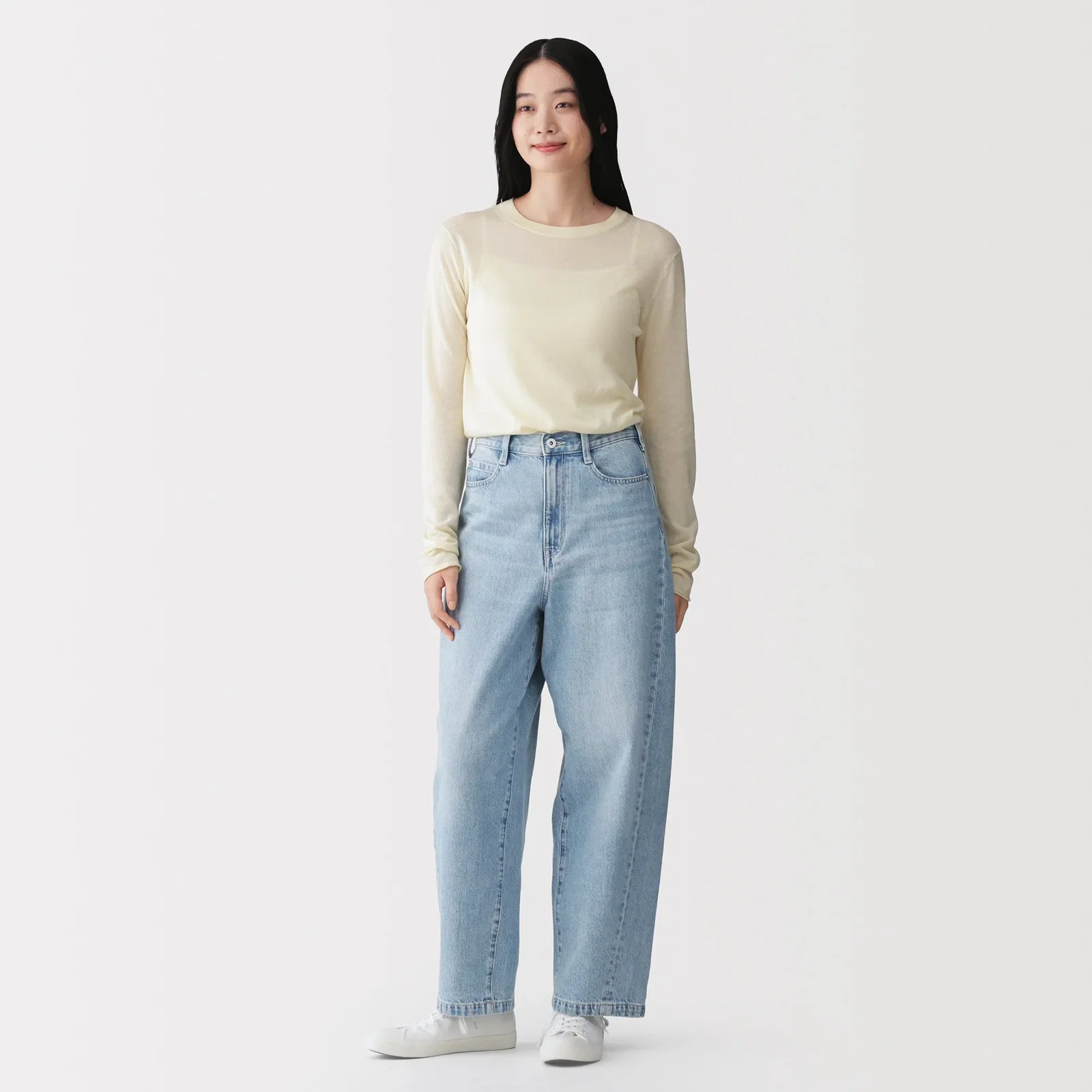 Image of Kapok Blend Denim Cocoon Pants