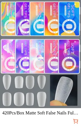 420Pcs/Box Matte Soft False Nails...