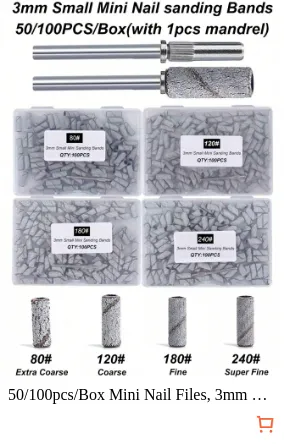50/100pcs/Box Mini Nail Files 3mm...