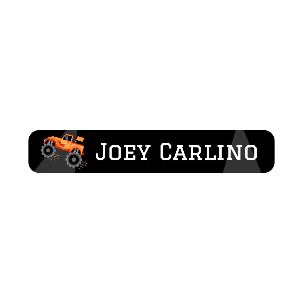 Image of Monster Truck Iron-On Clothing Labels