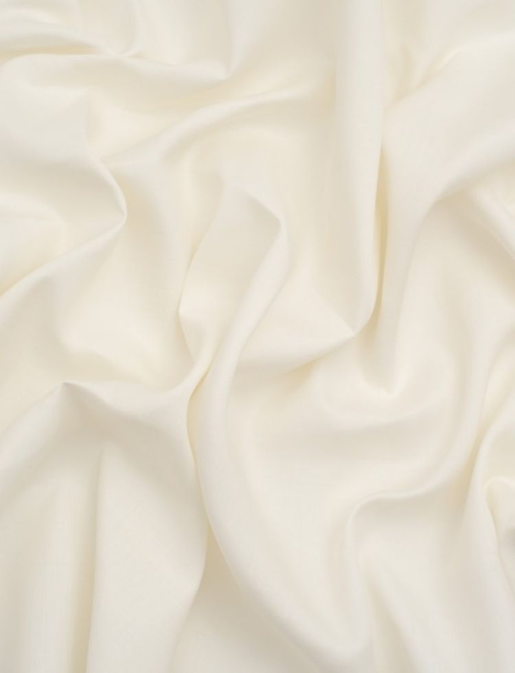 Minerva Core Range 100% Silk Shirting POD Fabric Ivory