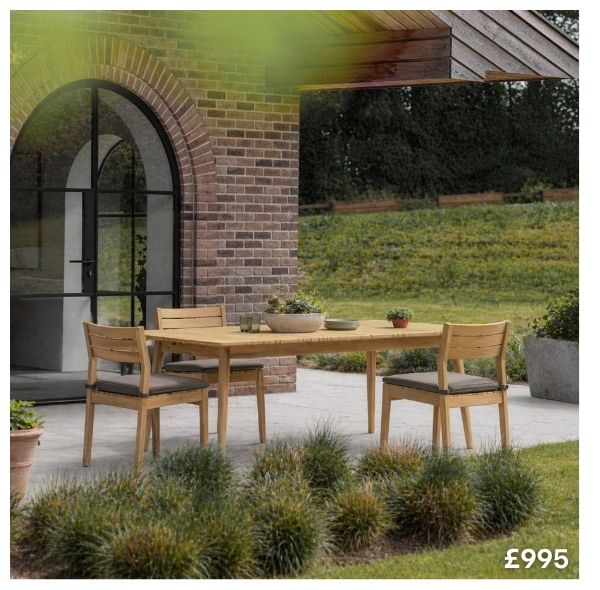Bibury Reclaimed Teak Extending Garden Dining Table