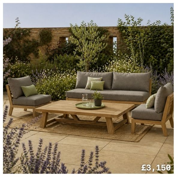 Lindley Reclaimed Teak Garden Lounge Set