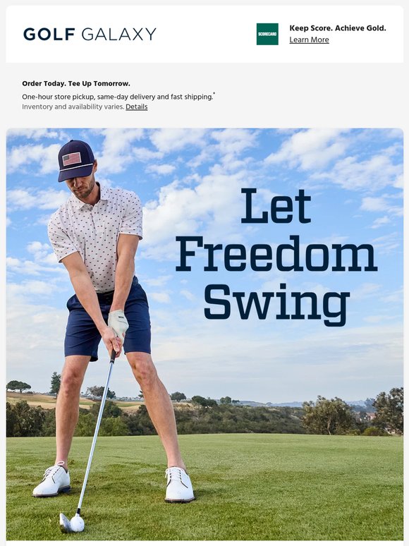Let freedom swing 🏌️ Gear up for Memorial Day!