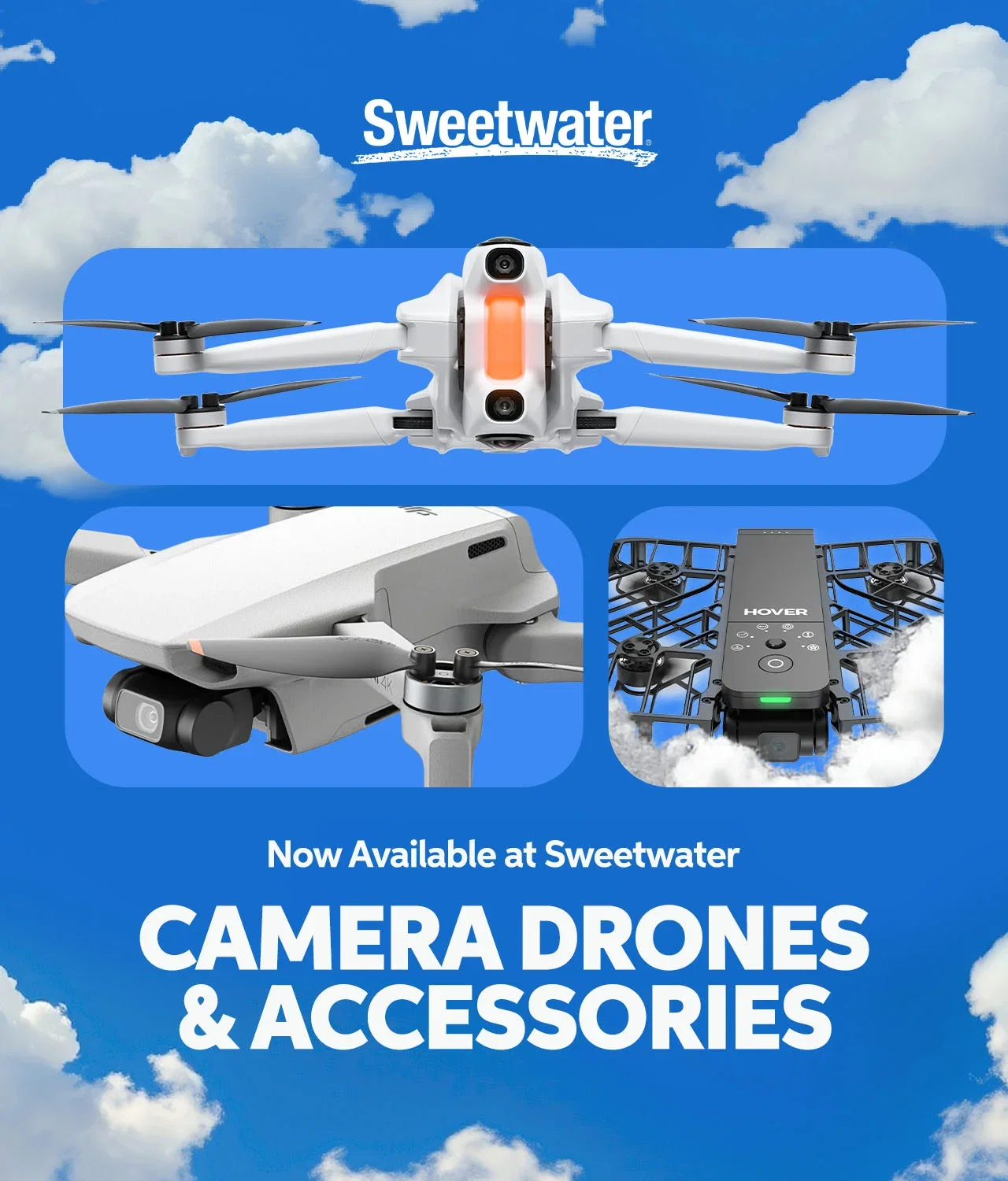 Now Available at Sweetwater: Camera Drones & Accessories