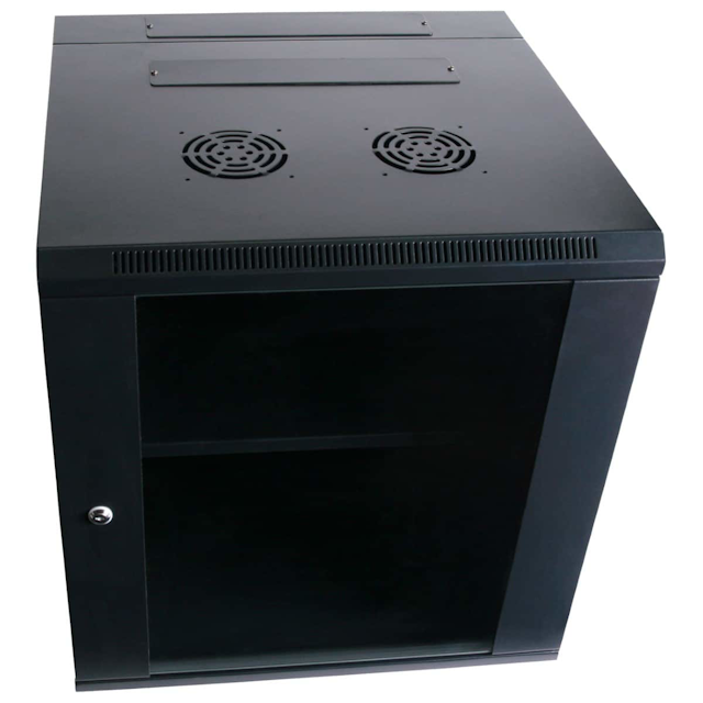 12RU 600mm Deep Wall Mount Cabinet + Swing Frame