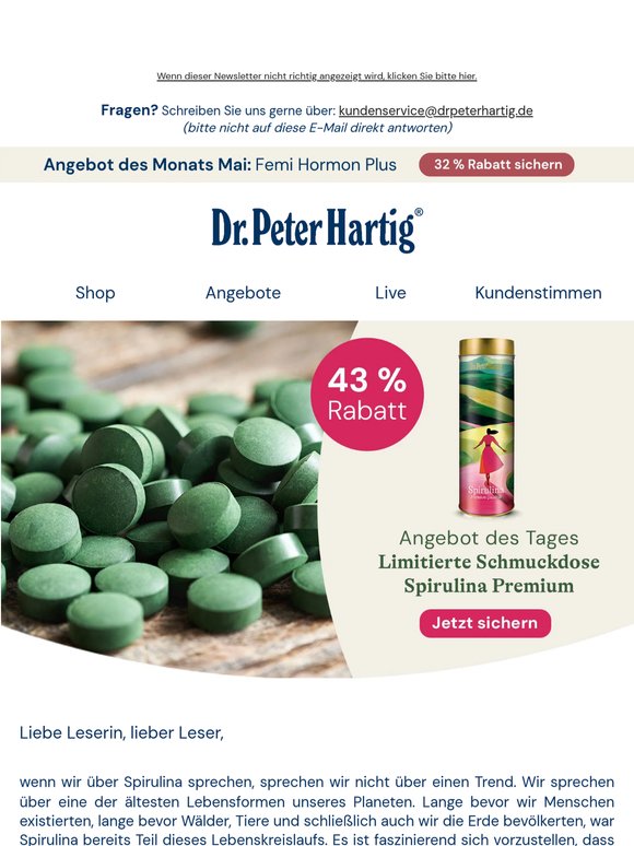 Nur noch wenige verfügbar: Angebot des Tages schon heute sichern! 🌿
