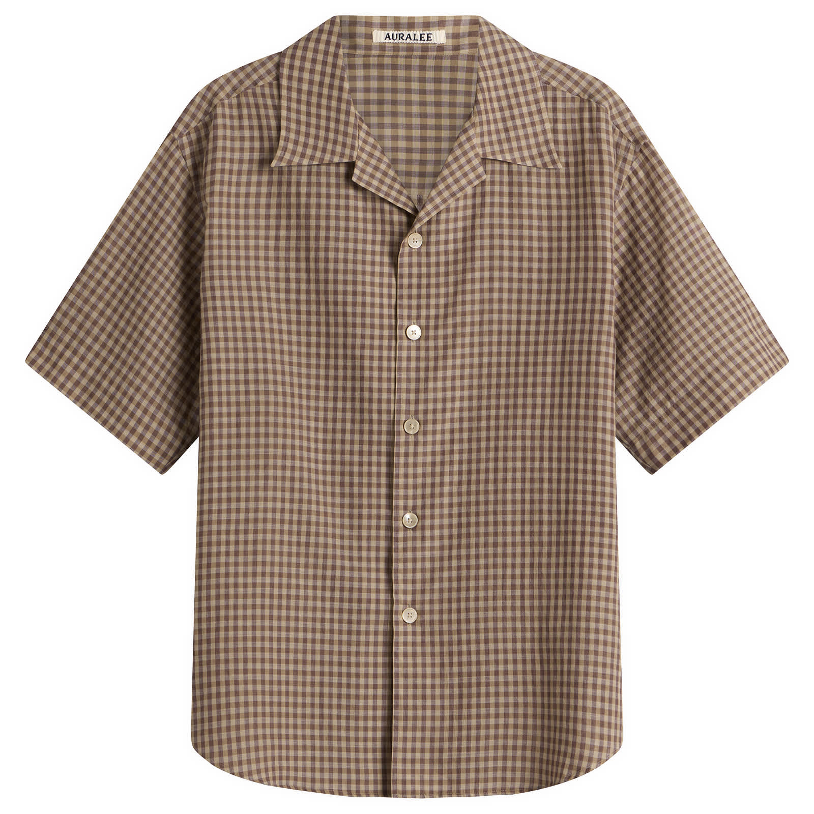 Auralee Airy Light Cotton Check Shirt