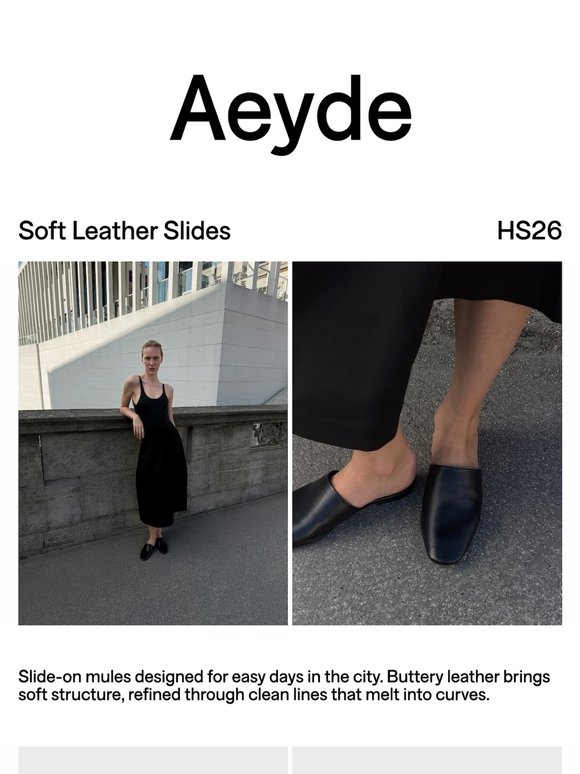 Soft Leather Slides