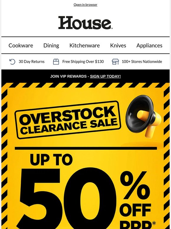 MASSIVE Overstock Clearance Sale NOW ON!