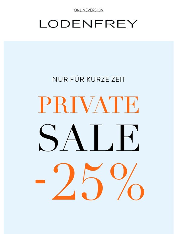 Exklusiv für Sie: SALE | -25% auf ausgewählte Artikel