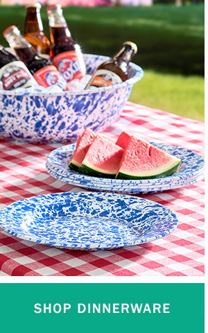 Shop Dinnerware. Splatterware Enamelware 10 Inch Dinner Plate