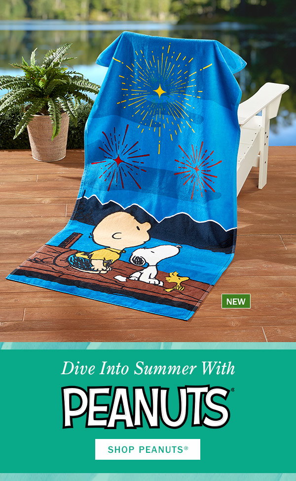 Dive Into Summer With Peanuts. Shop Peanuts. New: Peanuts Patriotic Pals Portuguese Cotton Beach Towel