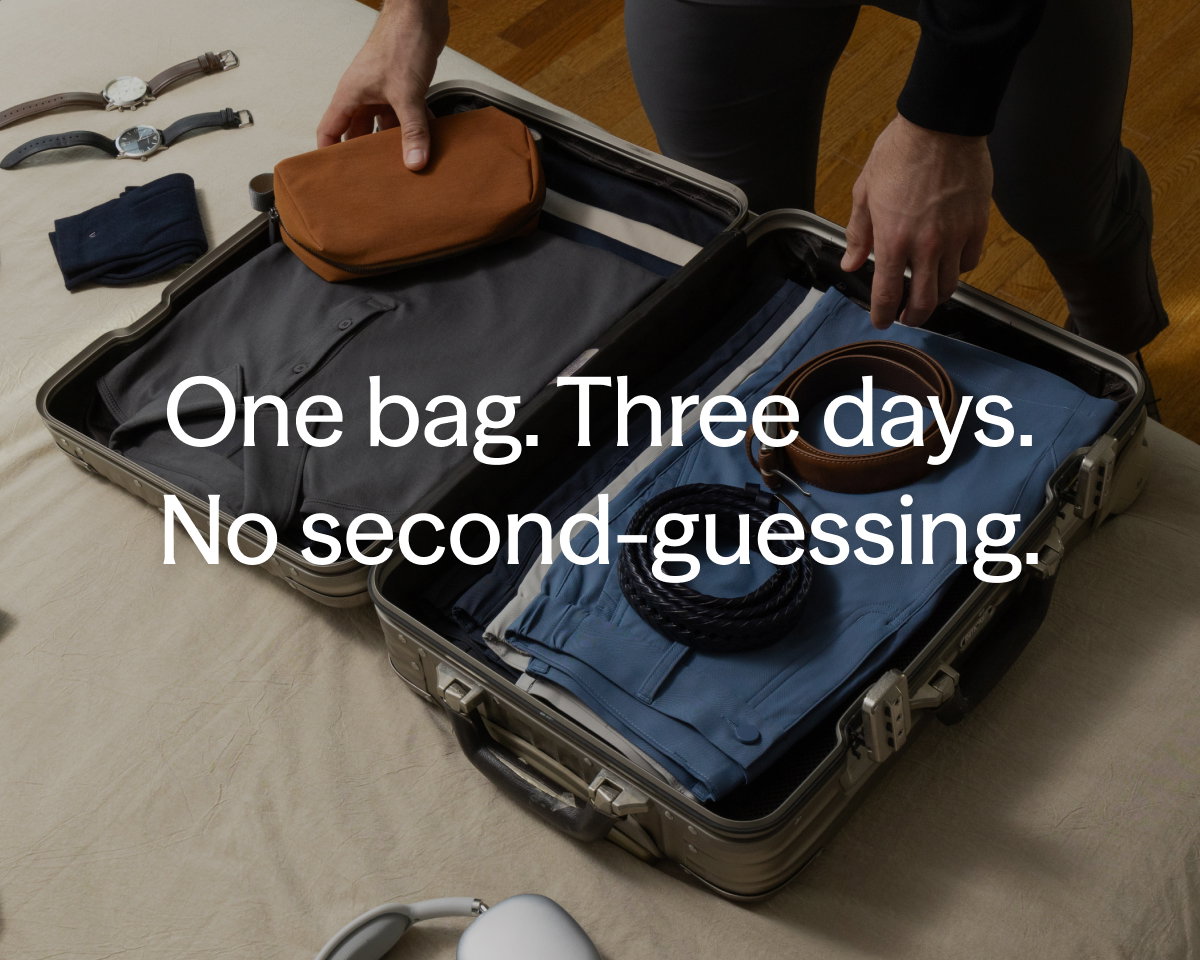 One bag. Three days. No second-guessing.