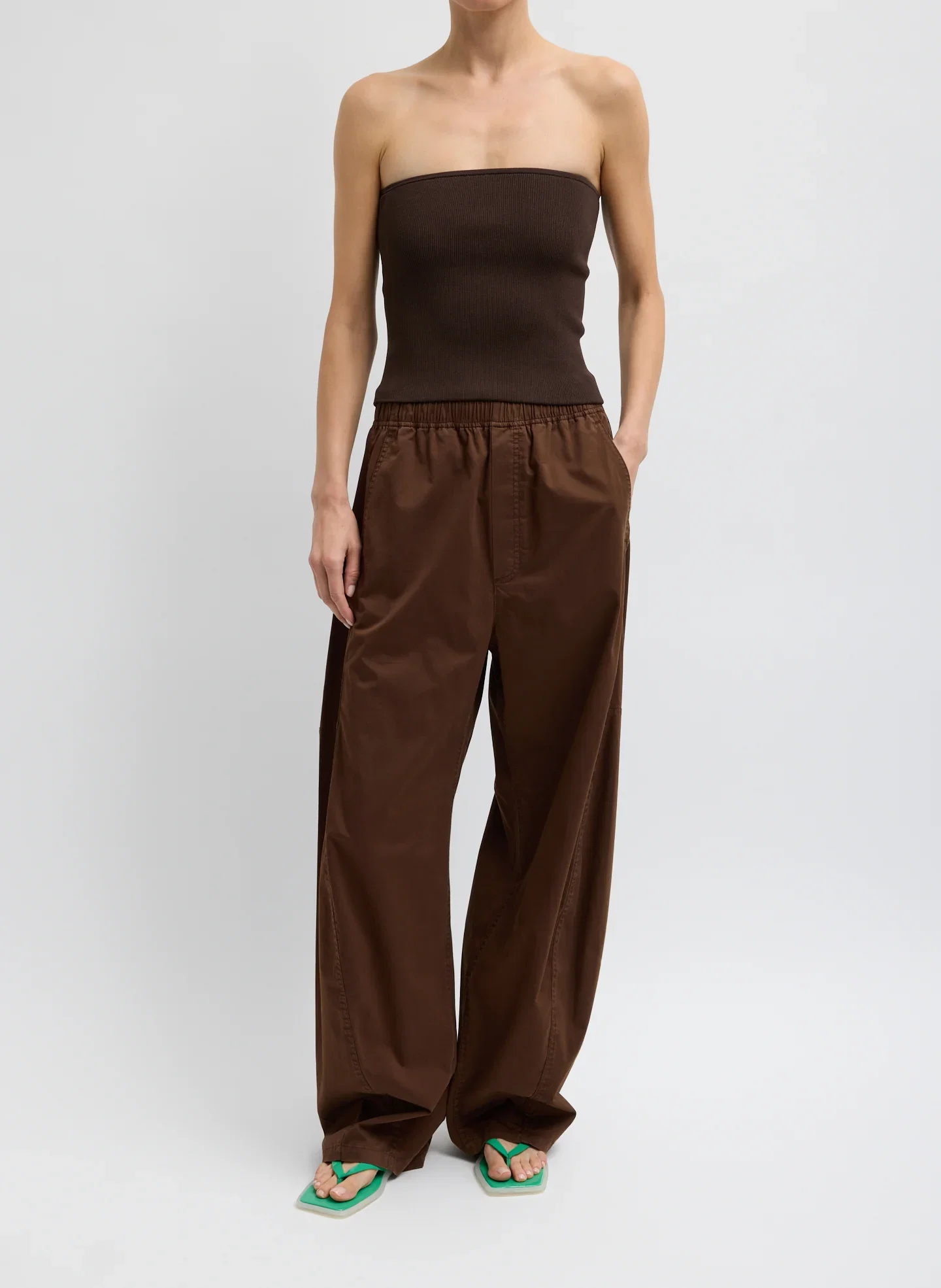 Image of Garment Dyed Silky Cotton Winslow Pull On Pant