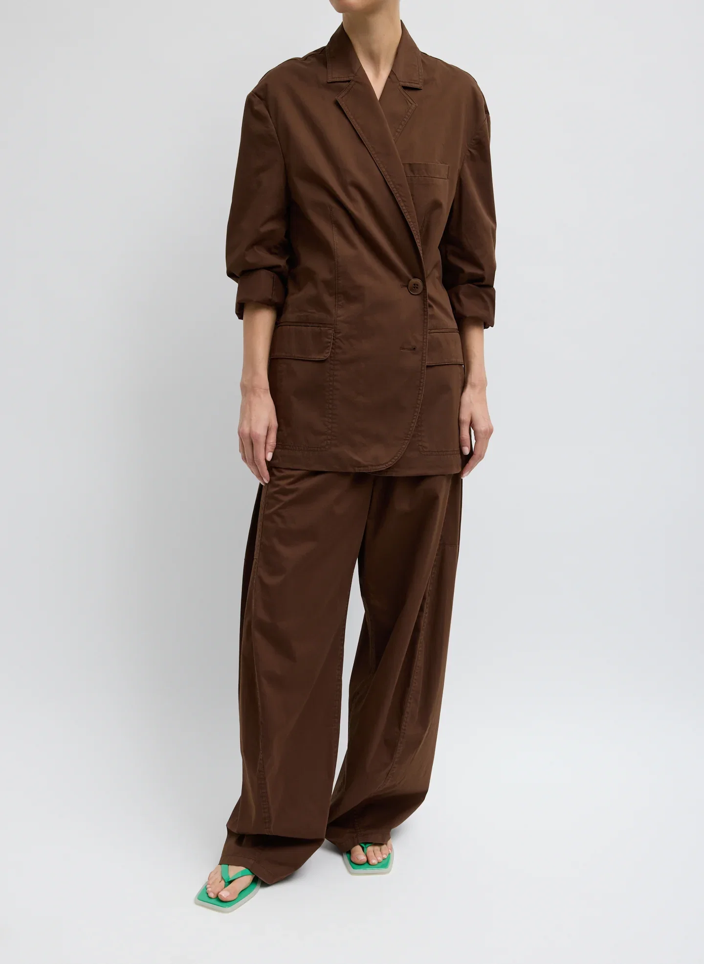 Image of Garment Dyed Silky Cotton Liam Blazer