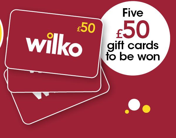 Five £50 gift cards to be won