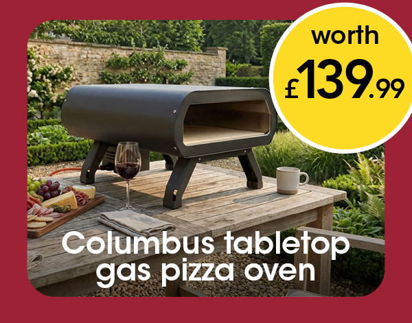 Columbus tabletop gas pizza oven, worth £139.99