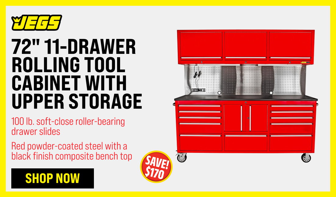 72" 11-Drawer Rolling Tool Cabinet with Upper Storage
