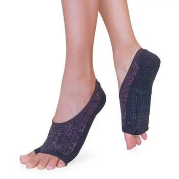 Tucketts Ballerina Pilates Socks - Non-Slip Grip, Open Toe, Barre & Yoga