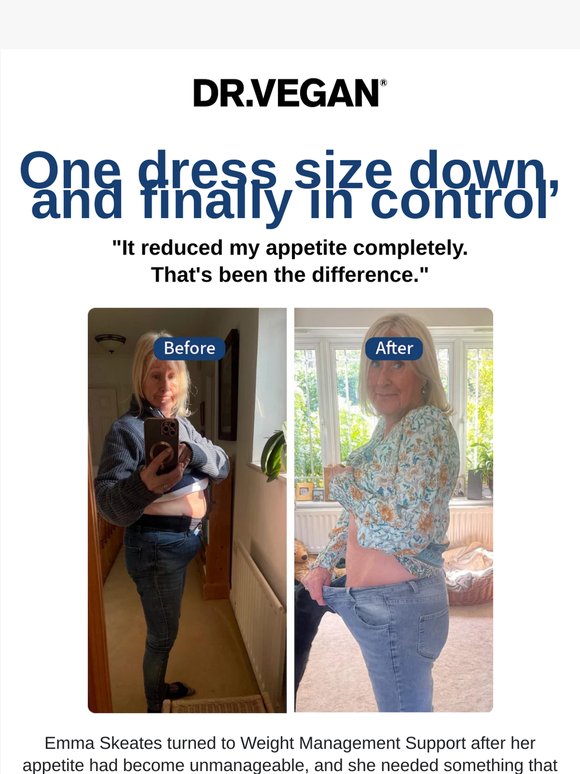 One dress size down. No GLP-1.