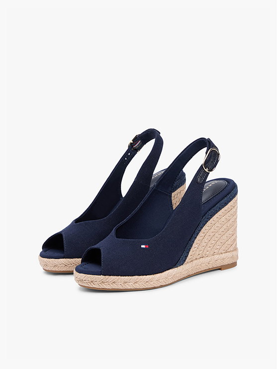Hemp Slingback Wedge Espadrilles