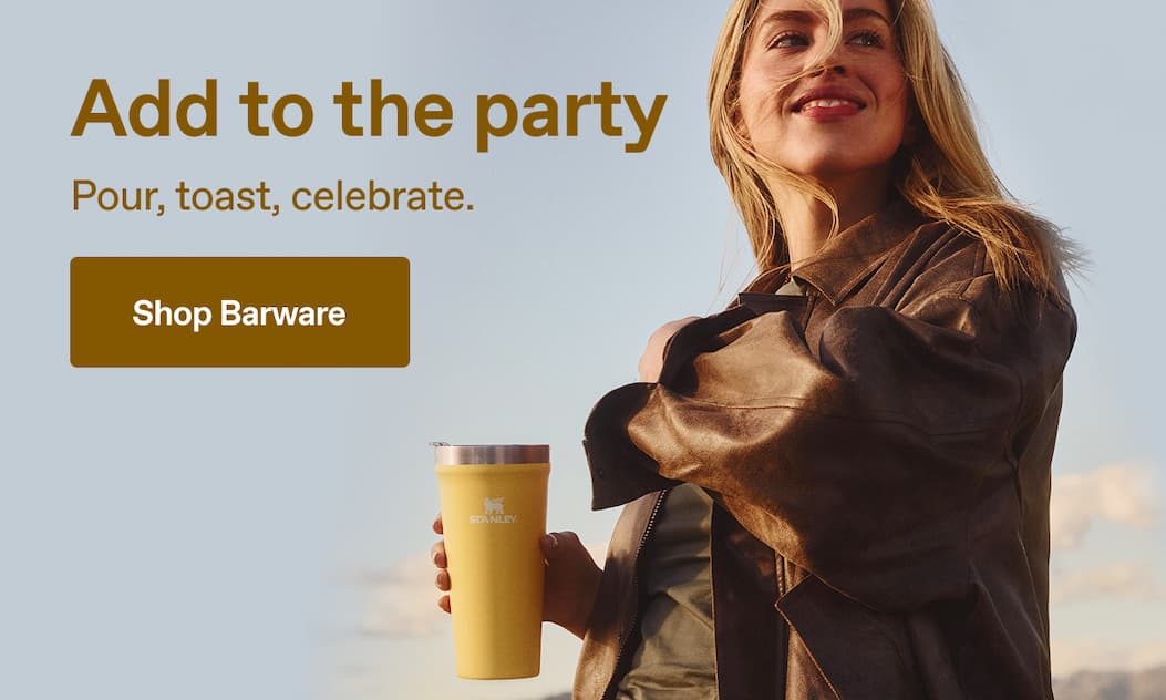 Add to the party. Pour, toast, celebrate. Shop Barware.