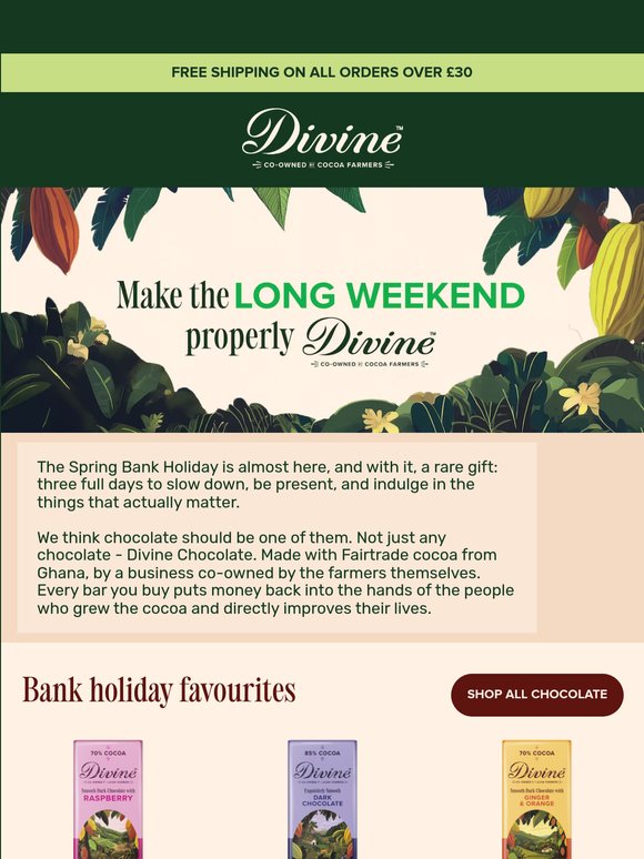 Your long weekend deserves something Divine 🍫