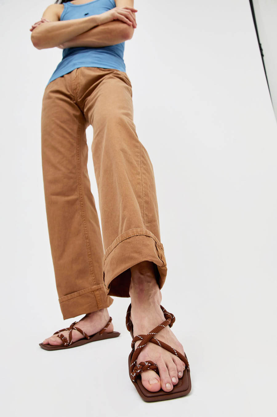 Flòwze Flò Square Sandal in Brown