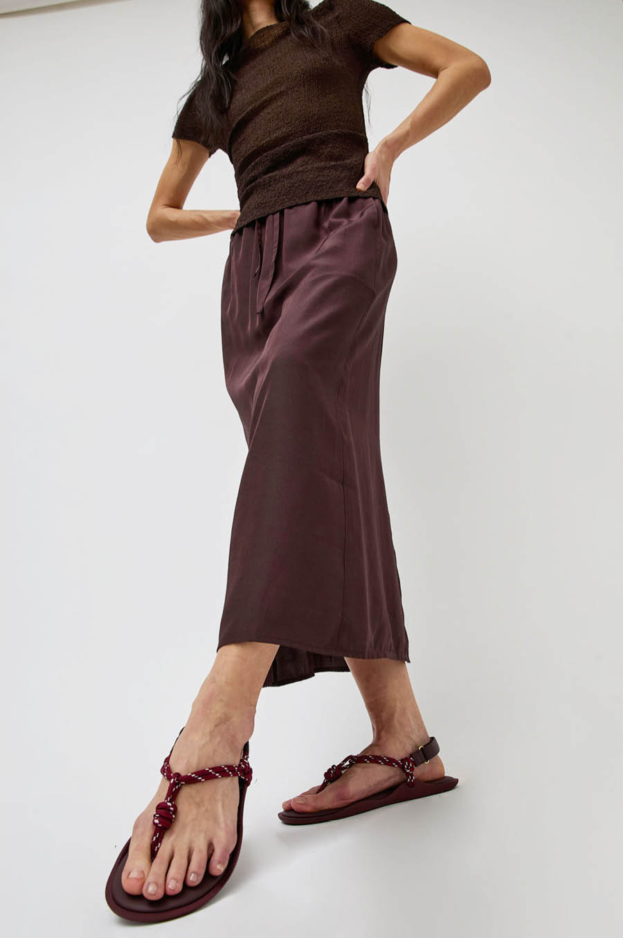 Flòwze Flò Monocolor Sandal in Bordeaux