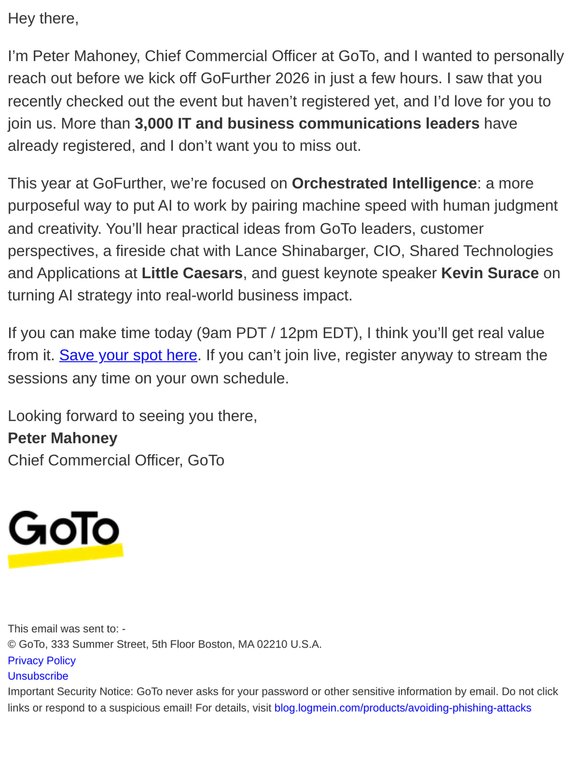 GoFurther 2026: A quick note before we go live