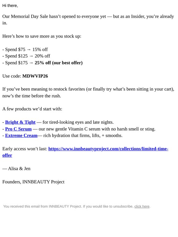 Insider Early Access Starts Now (Up to 25% Off)