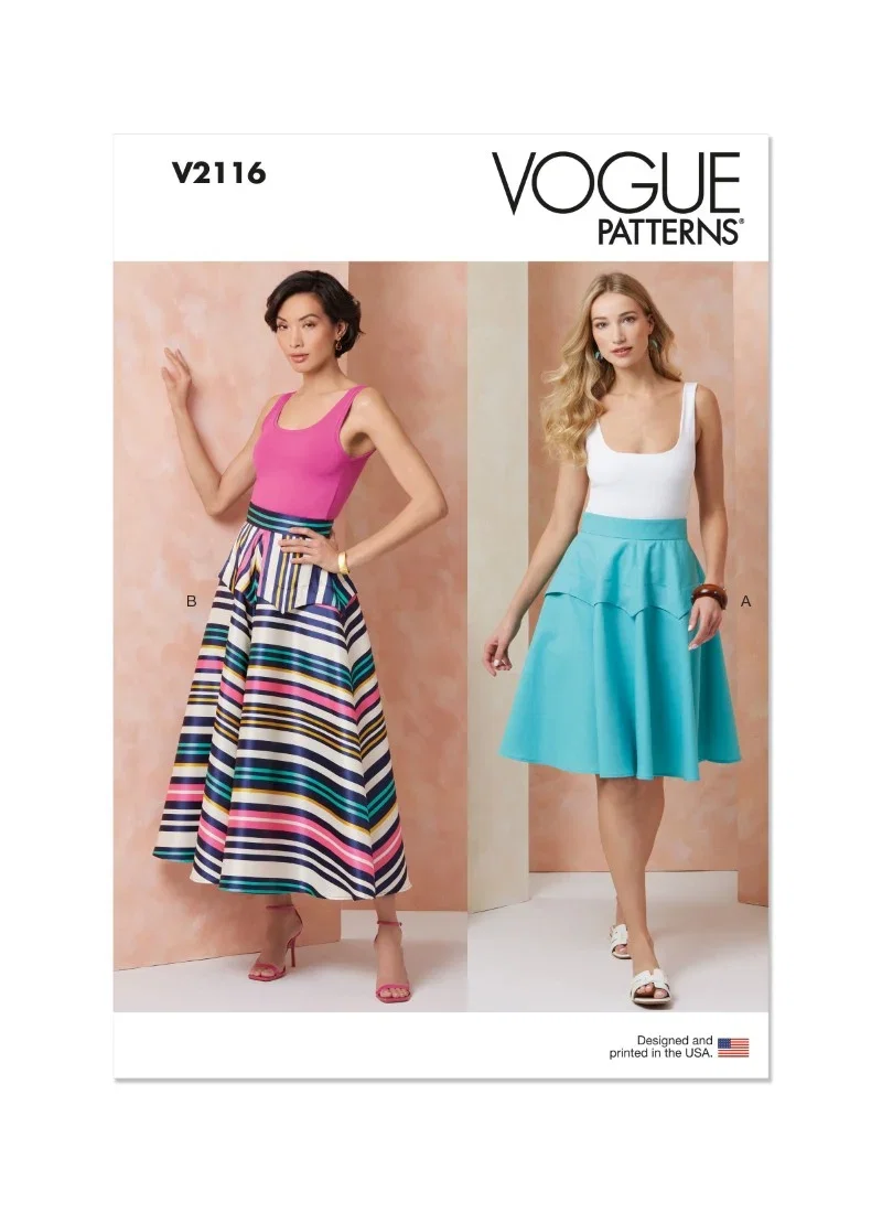 Image of Vogue Sewing Pattern 2116 (H5) Misses' Skirt in Two Lengths  6-8-10-12-14