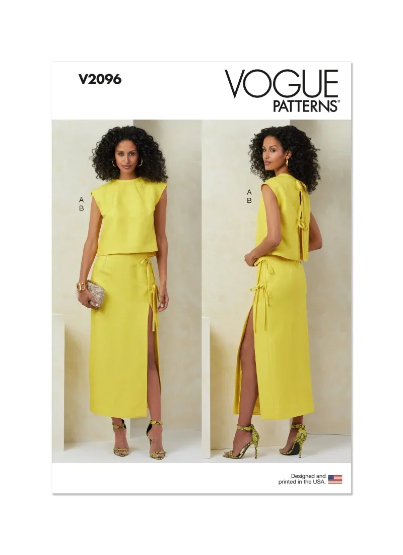 Image of Vogue Sewing Pattern 2096 (Y5) Misses Top and Skirt  18-20-22-24-26