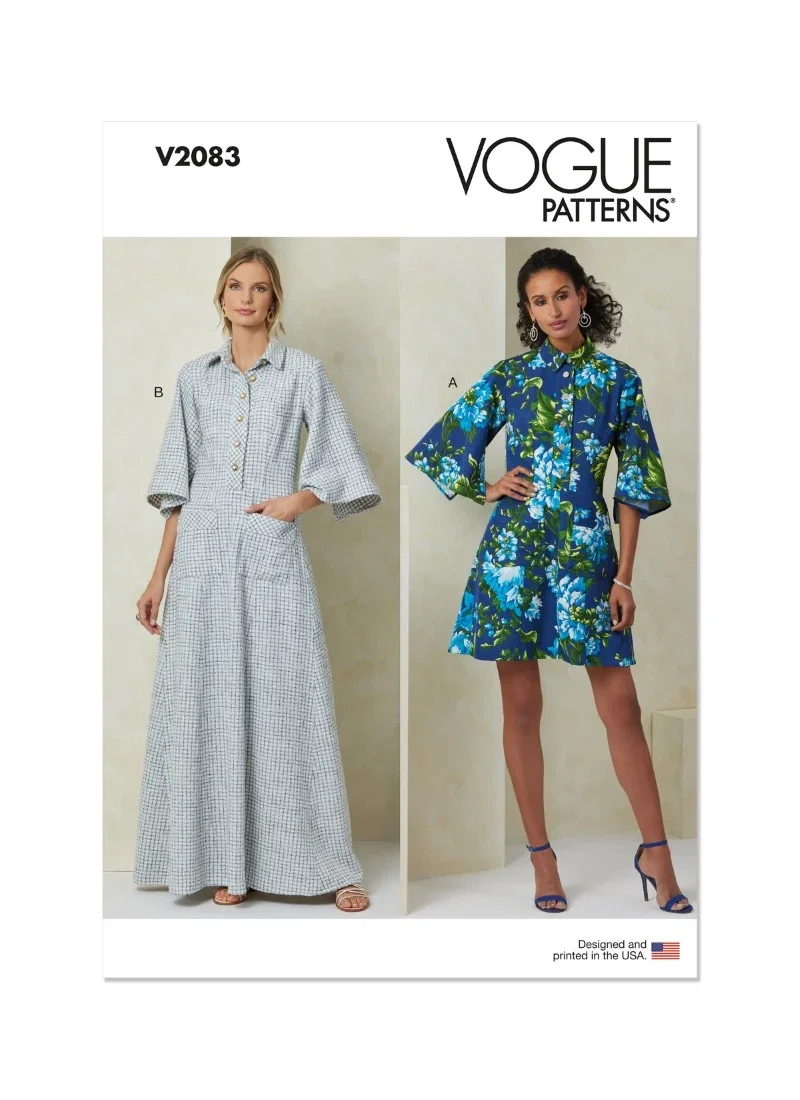 Image of Vogue Sewing Pattern 2083 (Y5) Misses Dress in Two Lengths  18-20-22-24-26