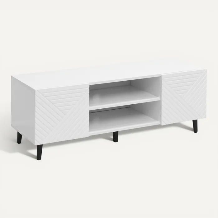 Meuble TV L. 112 cm SAMMY Blanc