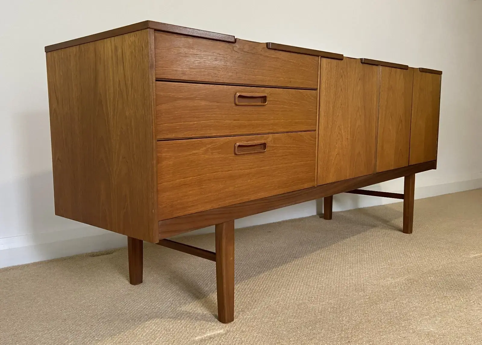Mid Century 184cm/6' Teak Sideboard By Nathan Furniture