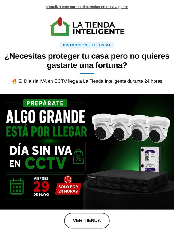 👀 Prepárate… el Día sin IVA en CCTV está por llegar