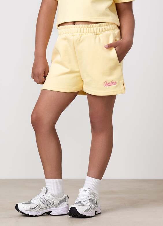Gym King Older Kids Haze Loopback Short - Butter Yellow