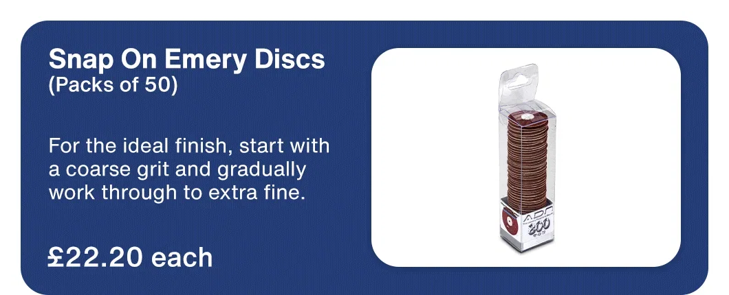 Snap On Emery Discs (Packs of 50): £22.20 each.